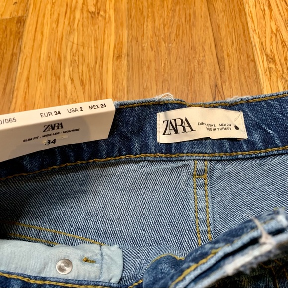 NWT Zara The 90's Full Length Jeans - Picture 4 of 10